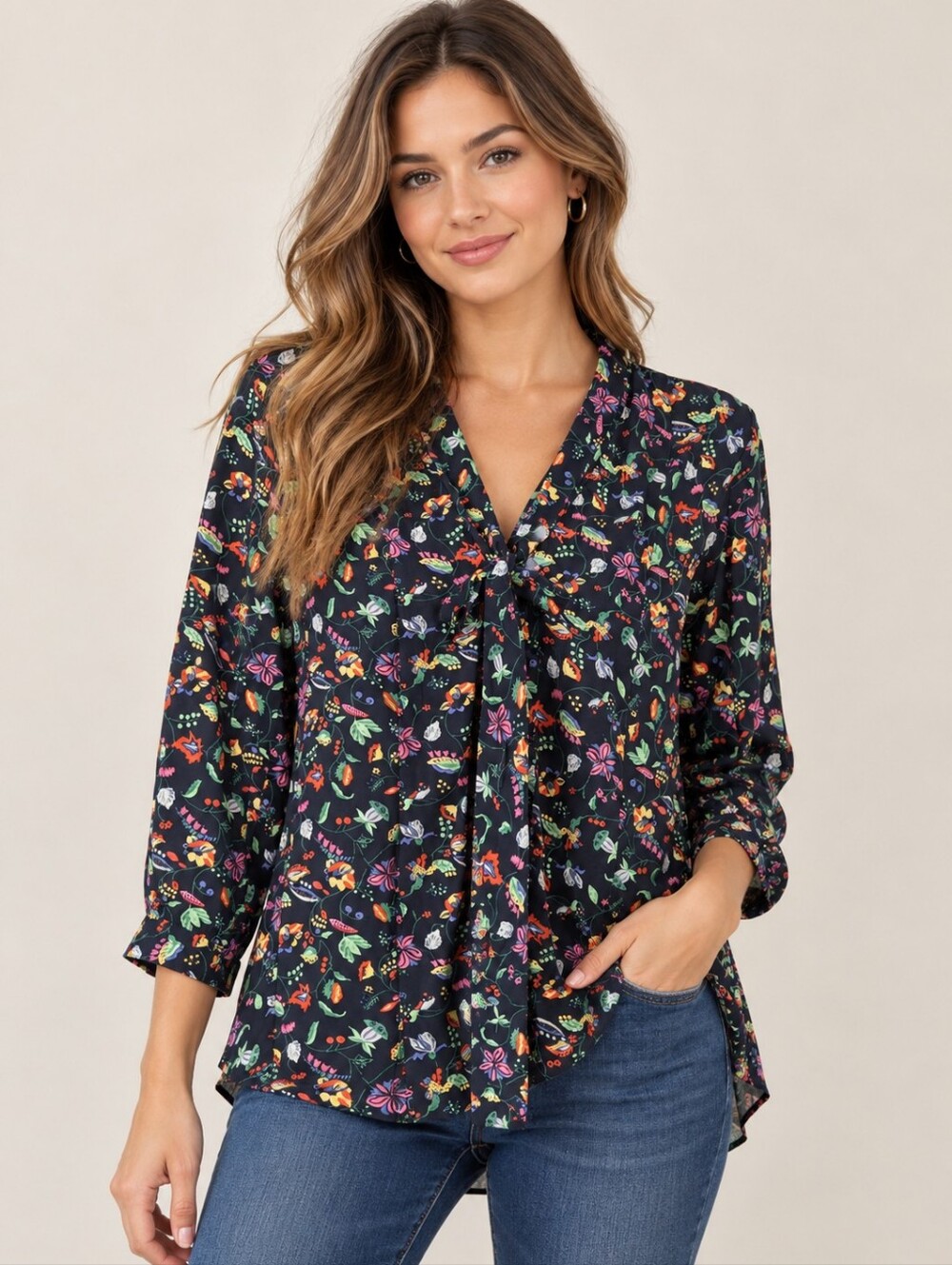 Conversations by Anthropologie Floral Blouse